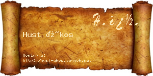 Hust Ákos névjegykártya